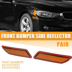 Pair Bumper Reflector Side Marker for BMW F30 F31 3-Series (2013-2015)