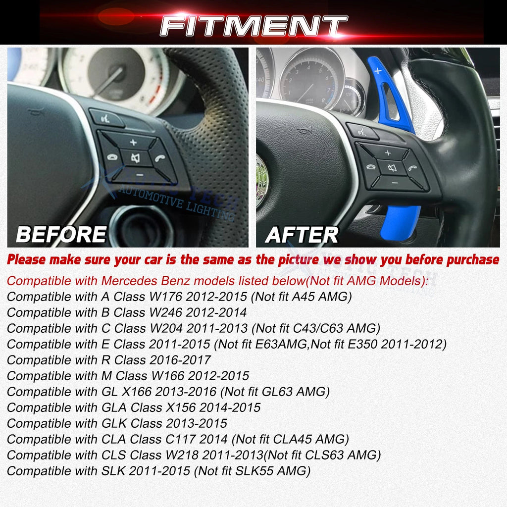 Aluminum Paddle Shifter Extension for Mercedes-Benz A B C E GLA CLA (2013-2022)
