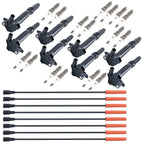 8x Ignition Coil + 16x Iridium Spark Plug + Wire for Ford F150 F250 F350 (2004–2021)