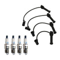 Denso 7mm Wire Set & 4 Double Platinum Spark Plugs for Ford Mazda 2.3L L4