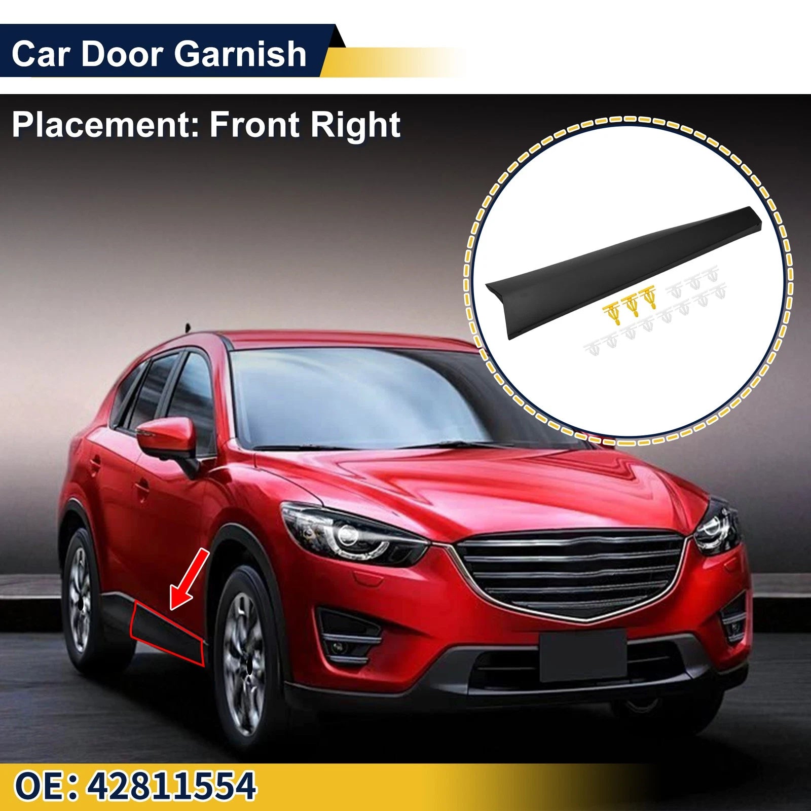 Door Side Lower Trim Garnish No. 42811554 for Chevrolet Trax (2013–2020)