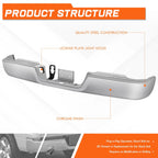Rear Step Pad Bumper + License Plate Lamps for Dodge Ram 1500 (2009–2024)