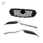Gloss Black Front Upper Grille with Chrome Trim for Mazda CX-30 (2020-2023)
