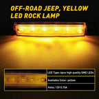 10 Pods Amber LED Rock Lights for Jeep (Offroad Truck UTV ATV)