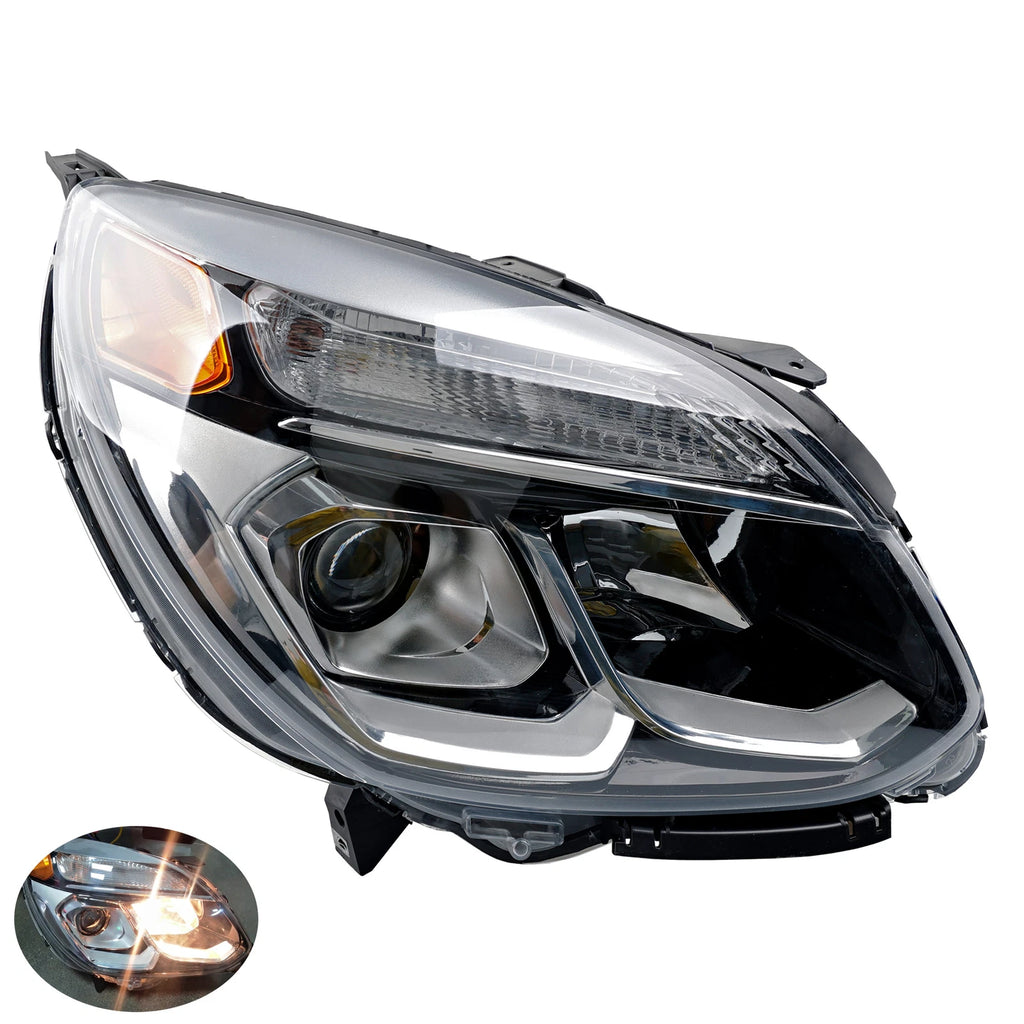Halogen Chrome Headlight Assembly for Chevy Equinox (2016–2017)