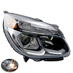 Halogen Chrome Headlight Assembly for Chevy Equinox (2016–2017)