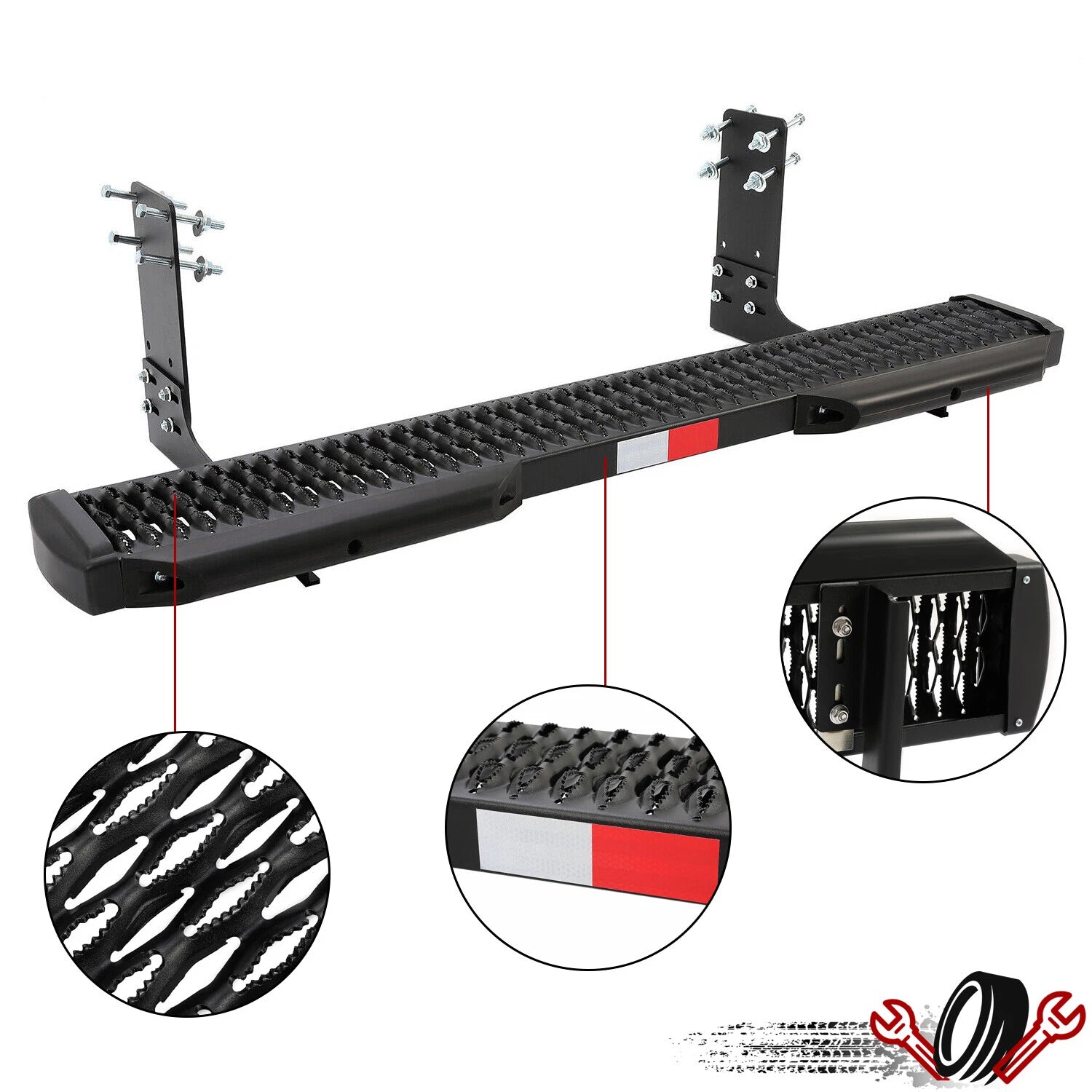 Set of 2 Rear Bumper Step Running Boards for Mercedes-Benz Sprinter (2007–Present)