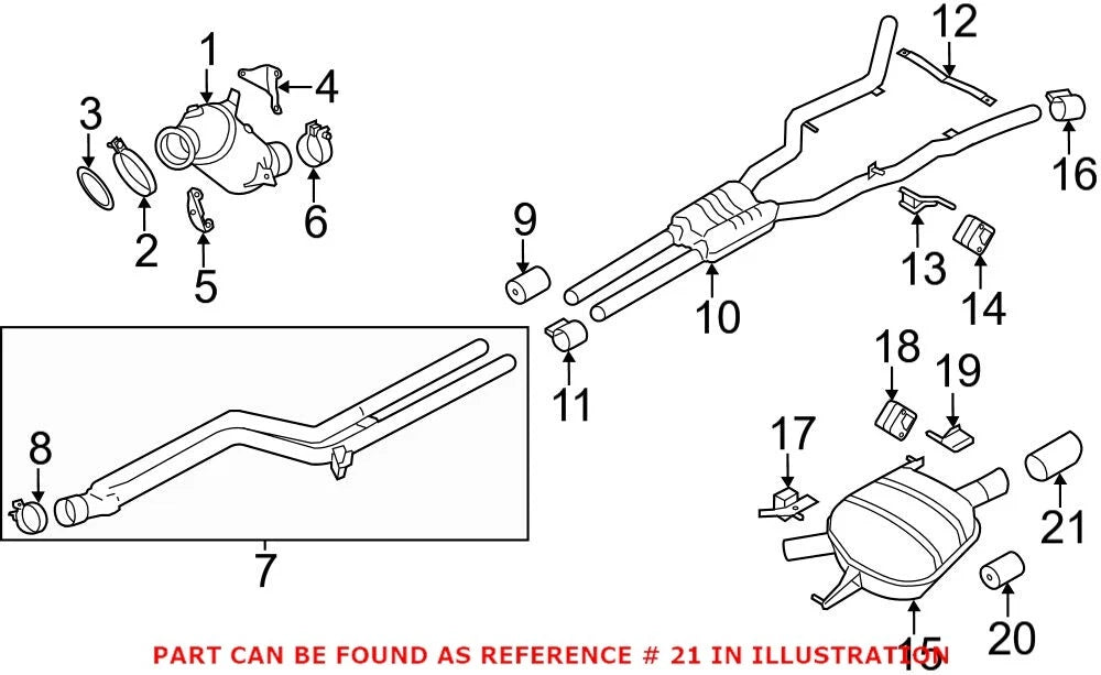 Exhaust Tail Pipe Tip for BMW (2011–2017) 18307612731