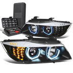 U-Halo Blue LED Headlight Lamps for BMW E90 3-Series (2009–2012)
