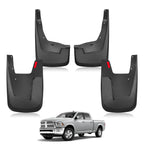 Mud Guards Splash Mud Flaps for RAM 1500 2500 (2019–2024) Black Front 4-Pc for 4-Door