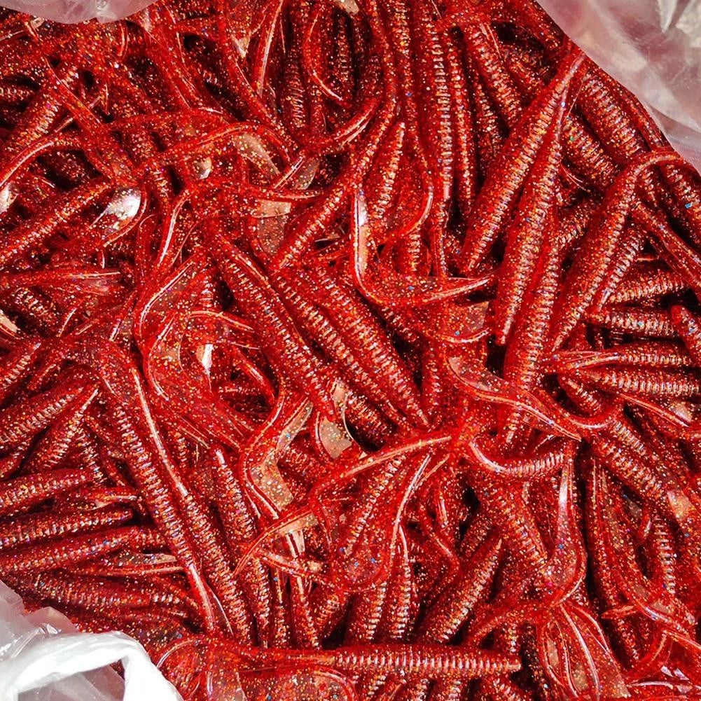 Earthworm Simulation Red Worm Lure for Fishing (Attractive Fish Design)