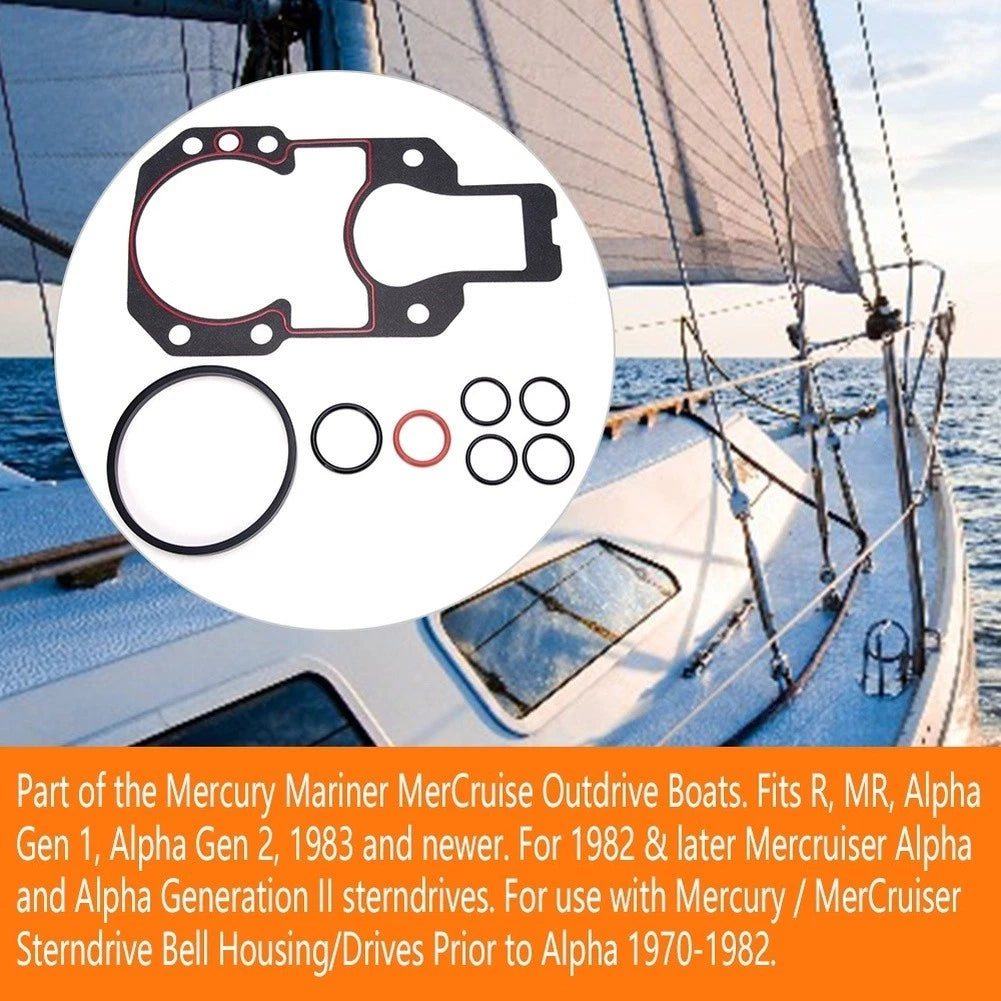 Gasket Set with O Rings for Mercruiser Drive Bell Mount (Marine Pump Repair)