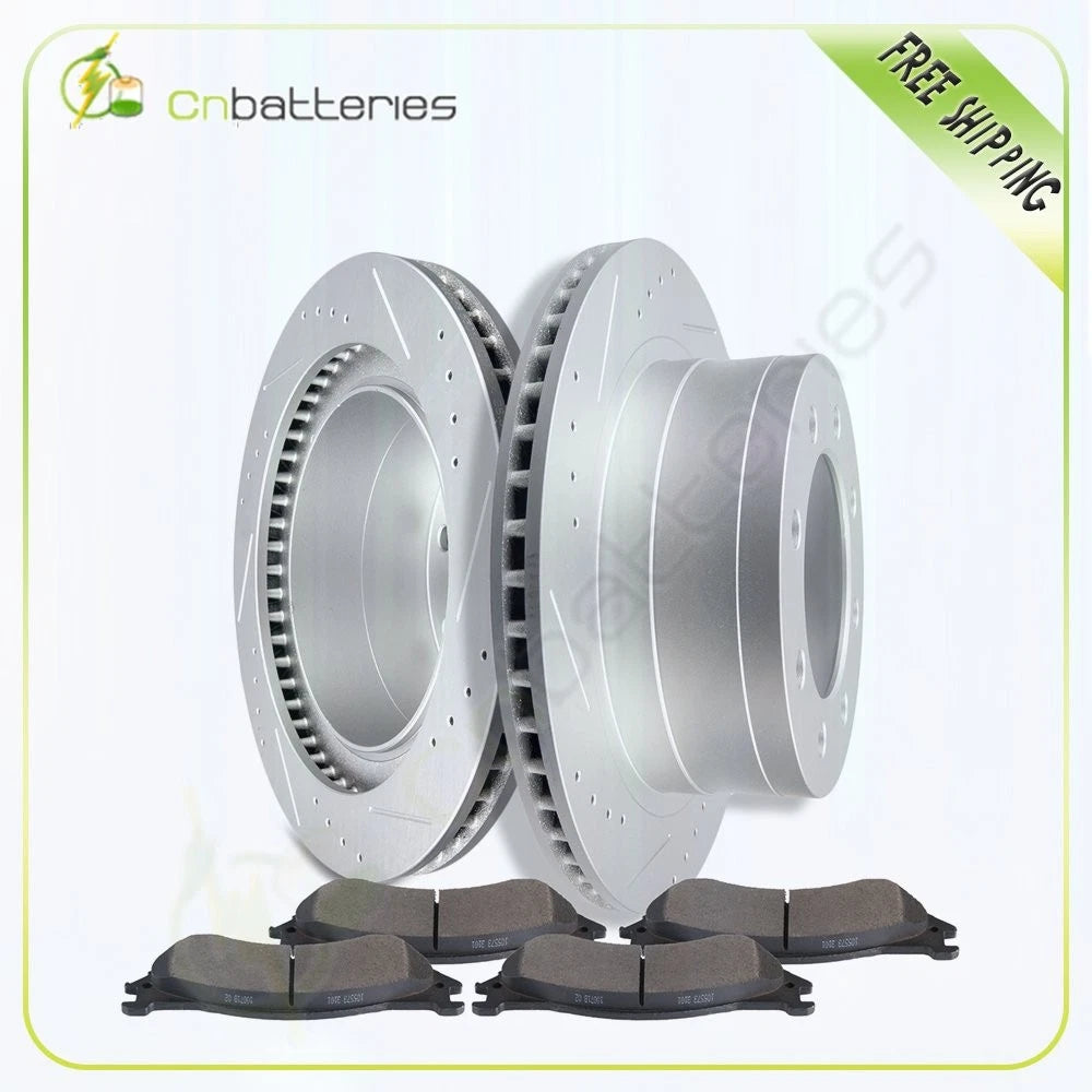 Rear Brake Rotors and Ceramic Pads for Dodge Ram 2500 3500 (2006–2008)