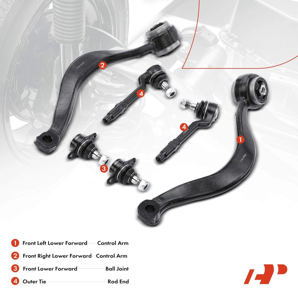 Set of 6 Control Arm and Ball Joint Assembly for BMW X5 (2000–2003)