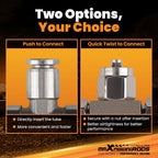 Pair Stainless Steel Pneumatic Air Pipe Quick Fitting Connectors for [Make Model] ([YYYY–YYYY])