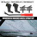 9 Pcs Windshield Washer Nozzle Kit 76815SDAA11 for Honda Accord (2003–2007)