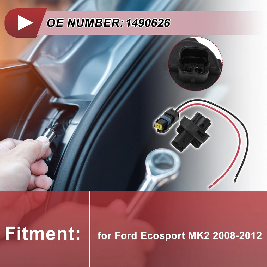 Set of 2 Rear Fog Light Socket Wiring for Ford Ecosport (2008–2012) No.1490626