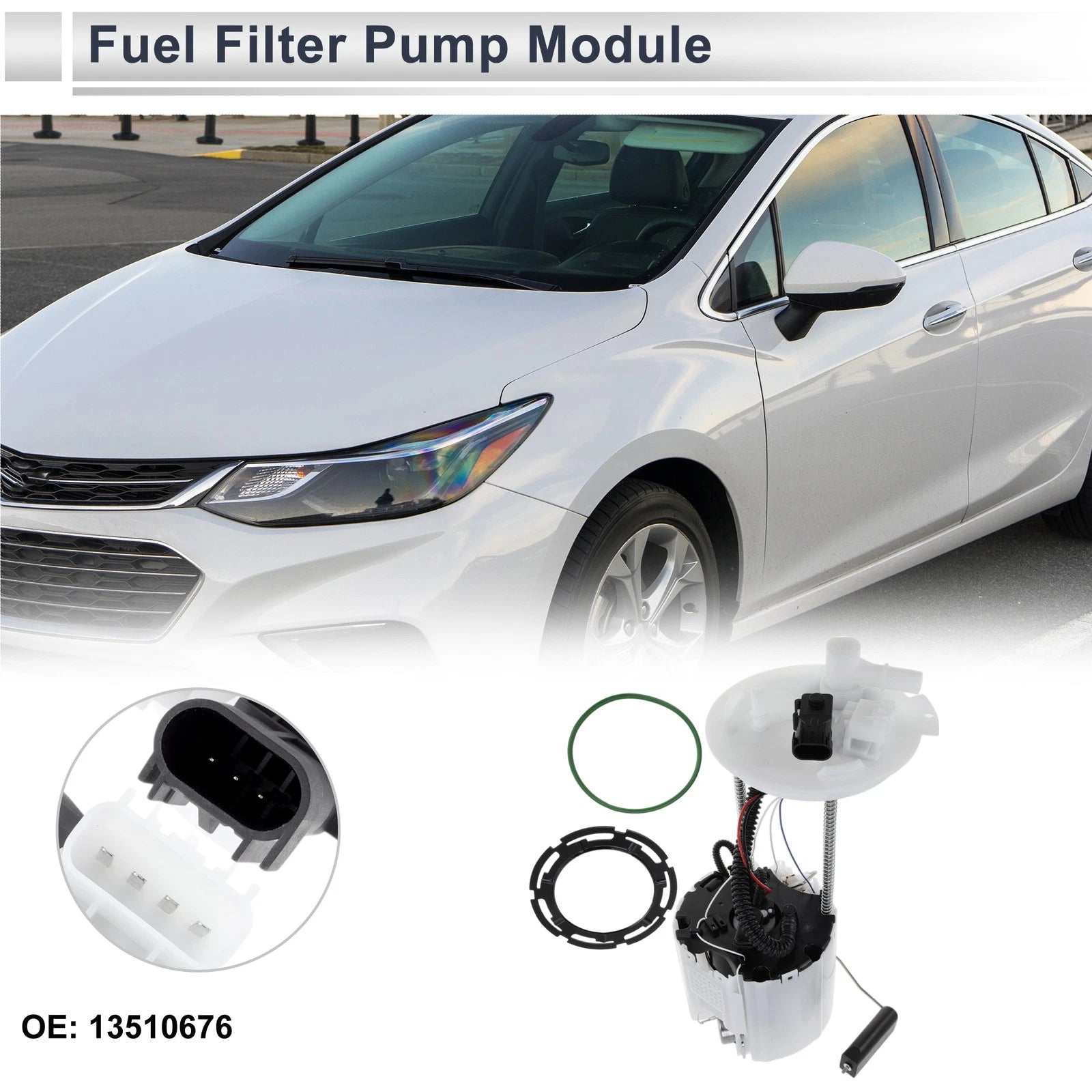 Fuel Pump Assembly for Chevy Cruze (2016–2017) L4 1.4 Gas No.13510676