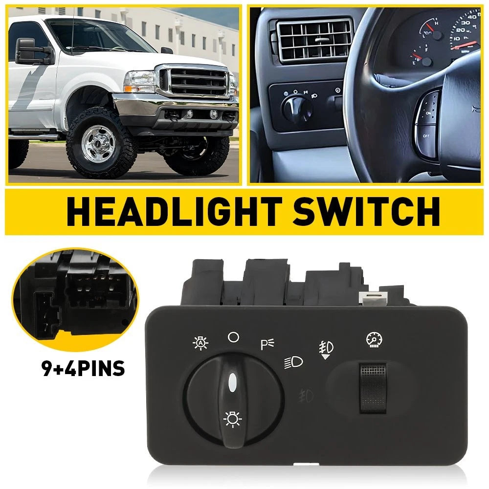 Headlight Switch for Ford F-250 F-350 F-450 F-550 Super Duty (2002–2004) EXV