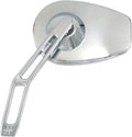 Pro One Micro Mirror V2 Cut Stem Left Chrome for Harley Indian Metric Cruisers