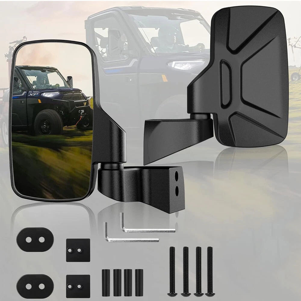 Large Size Door Side View Mirrors for Polaris Ranger 1000 570 (2015–2023)