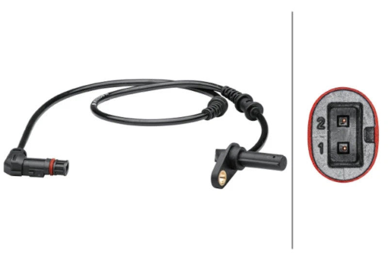 Hella Front Left ABS Wheel Speed Sensor for Mercedes E200 (1995–2002)