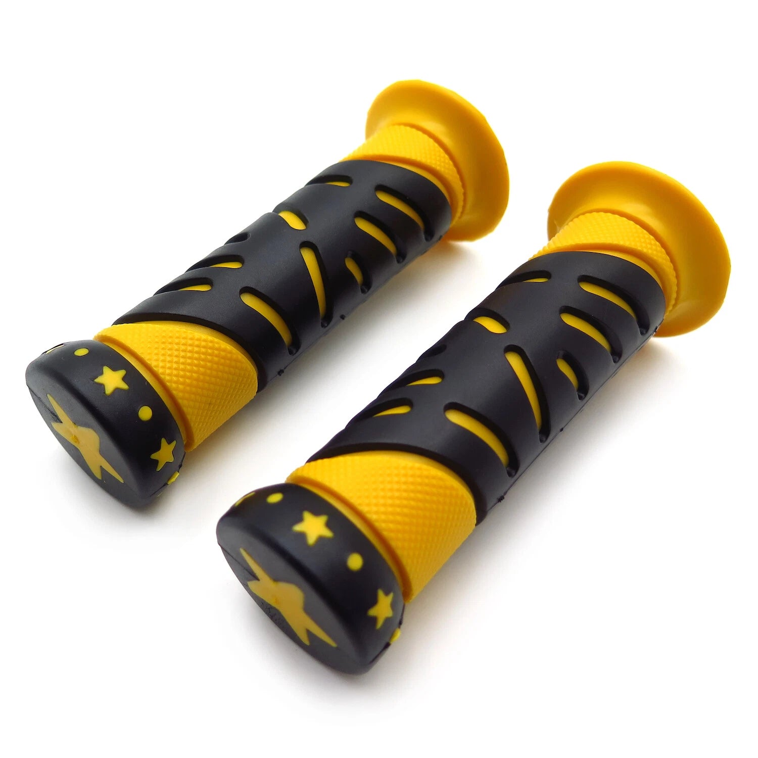 22mm 25mm Yellow Star Hand Grips for Yamaha FZR YZF 600 (1990–1999)