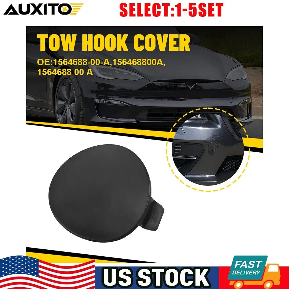 Tow Hook Cover for Tesla Model S (2021–2023) 1564688-00-A Black