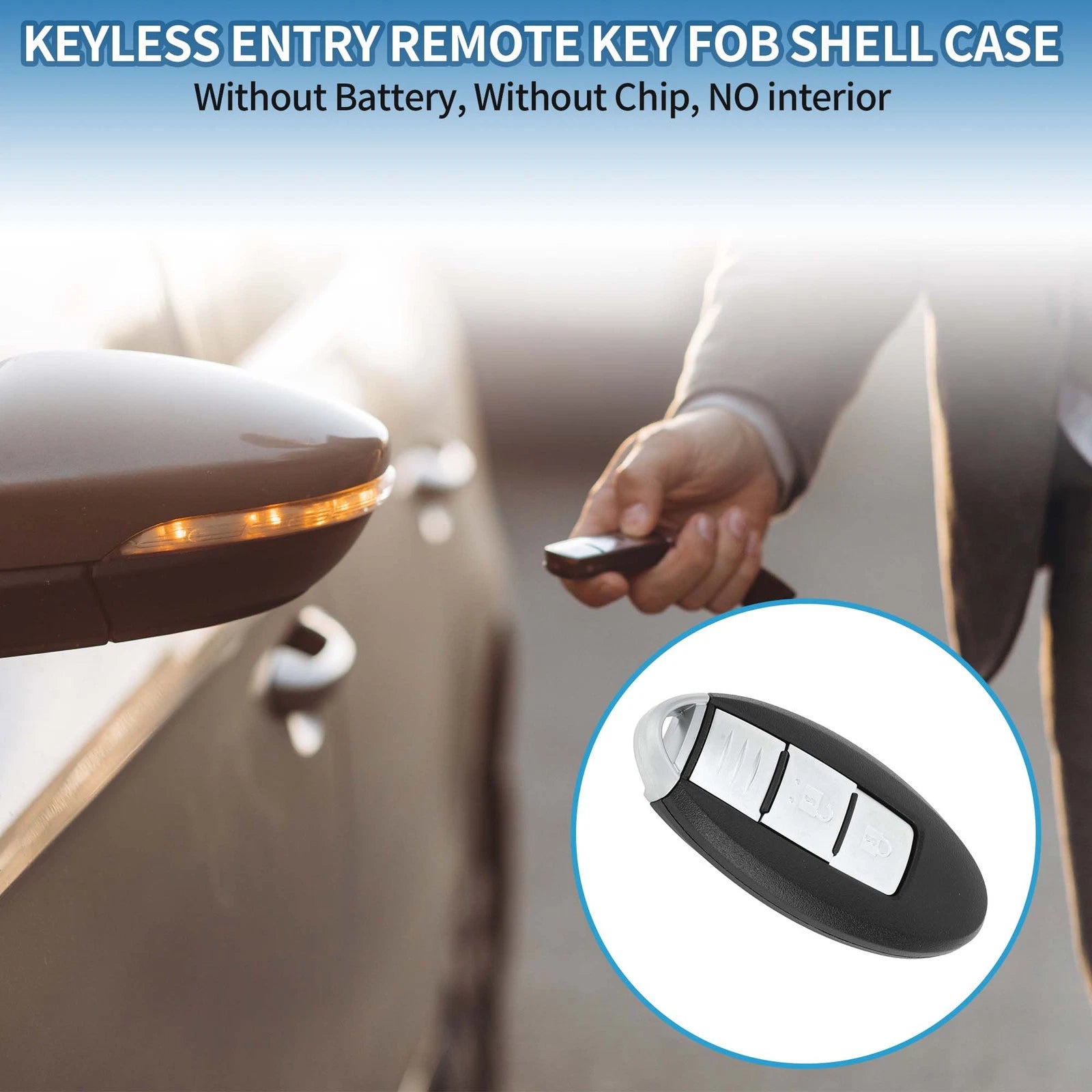 2X Keyless Entry Remote Fob Shell Case for Nissan Juke (2011–2017)