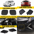 Set of 2 Primed Bumper Tow Hook Covers for Toyota Prius (2016–2017)