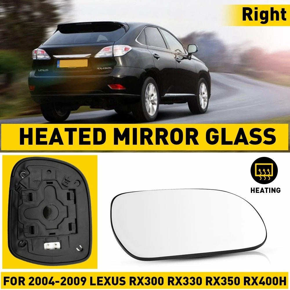 Right Passenger Side Heated Mirror Glass for Lexus RX 300 330 350 400H (2004–2009)