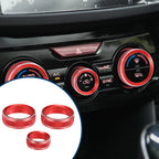 Set of 1 Air Conditioner AC Control Switch Knob Cover for Subaru Impreza (2017–2023) Red