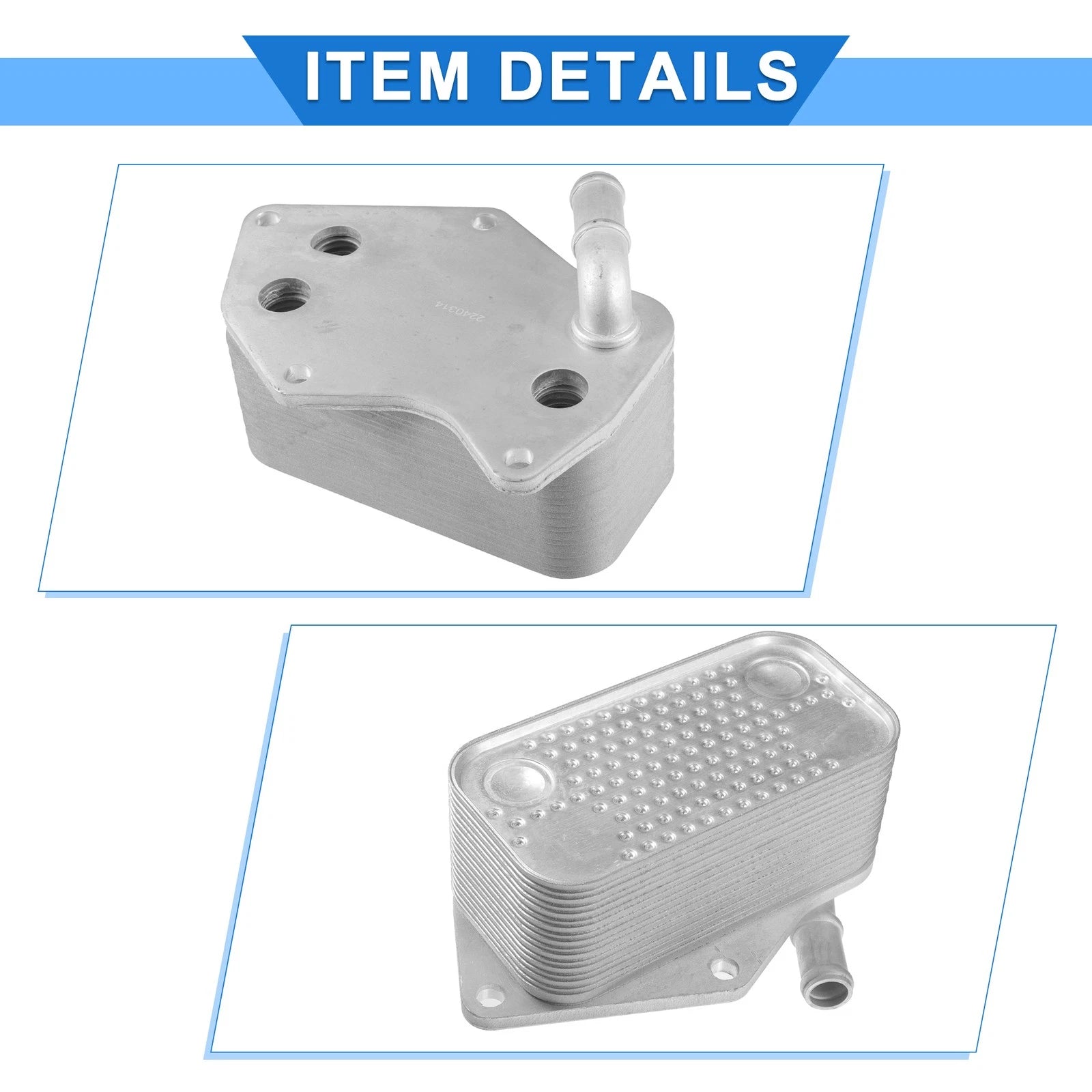 Engine Oil Cooler with Seals for Volkswagen Beetle (2003–2010) No. 07K117021C