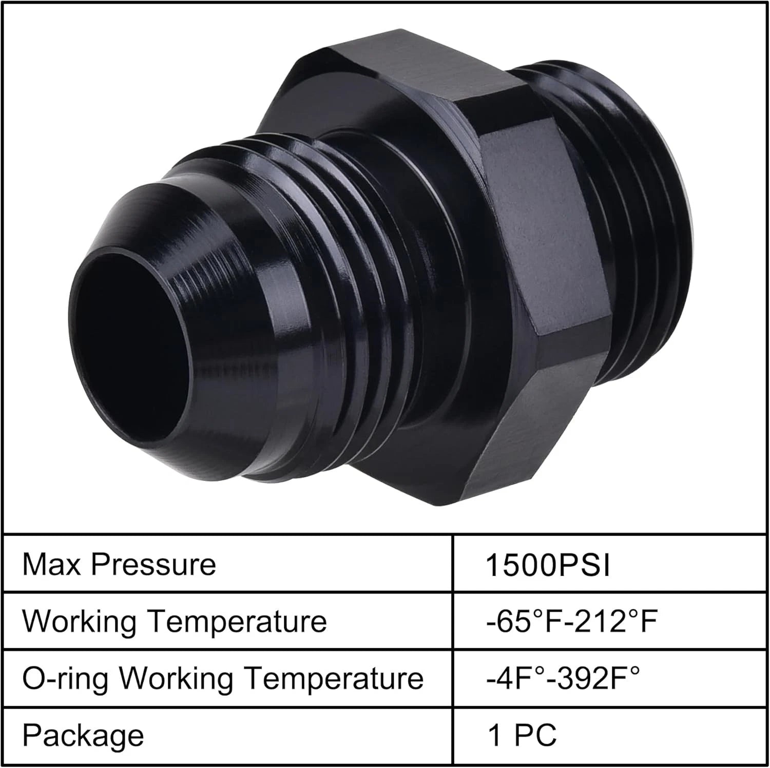 2-Piece 6AN Flare to 6AN ORB Male Fitting for Oil Cooling Lines