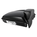 Matte Black Razor Trunk Backrest Pad Mount Rack for Harley Fatboy (2008–2017)