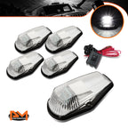 5Pcs Cab Roof Running Light W/Switch Chrome White LED for F-Series (1980–1996)