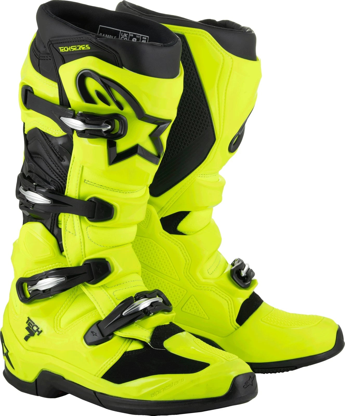 Alpinestars Tech 7 Offroad Boots for Universal Fit (US 11) Fluorescent Yellow & Black