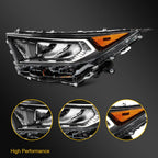 Driver Side Headlight Assembly for Toyota RAV4 (2019–2021) Black Amber