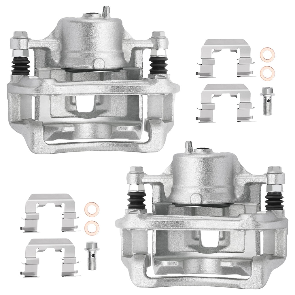 Front Brake Calipers Pair with Bracket for Hyundai Elantra (2011–2016)