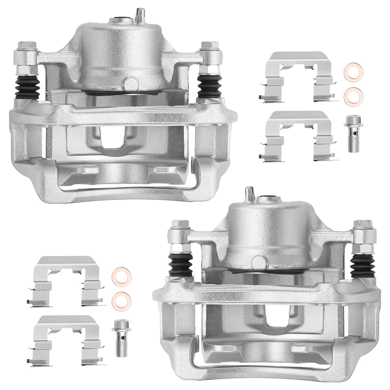 Front Brake Calipers Pair with Bracket for Hyundai Elantra (2011–2016)