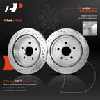 Rear Disc Brake Rotor & Ceramic Pads for Cadillac CTS (2003–2019)