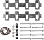 92MM Black Billet Fuel Rails Kit for LS Cathedral Port Cylinder Head (N/A)