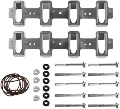 92MM Black Billet Fuel Rails Kit for LS Cathedral Port Cylinder Head (N/A)