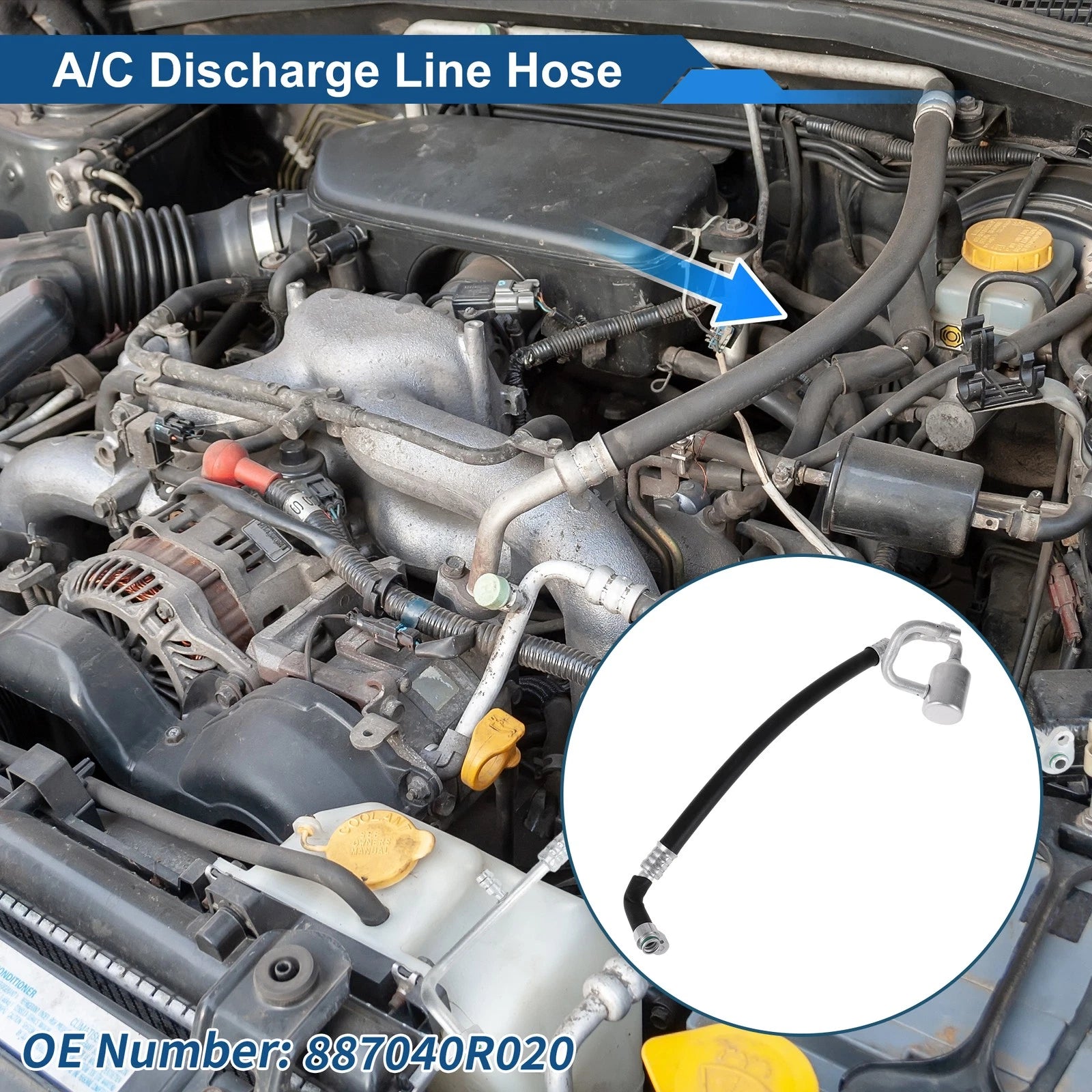A/C Refrigerant Liquid Hose for Toyota Highlander (2009–2015) No. 887040R020