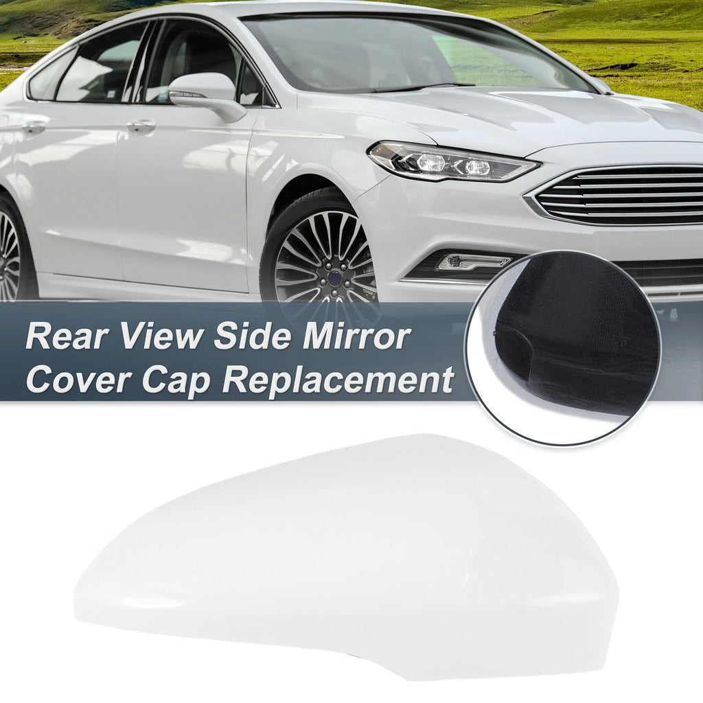 Right Mirror Cover Cap for Ford Fusion (2013–2019) - White, Turn Signal Models