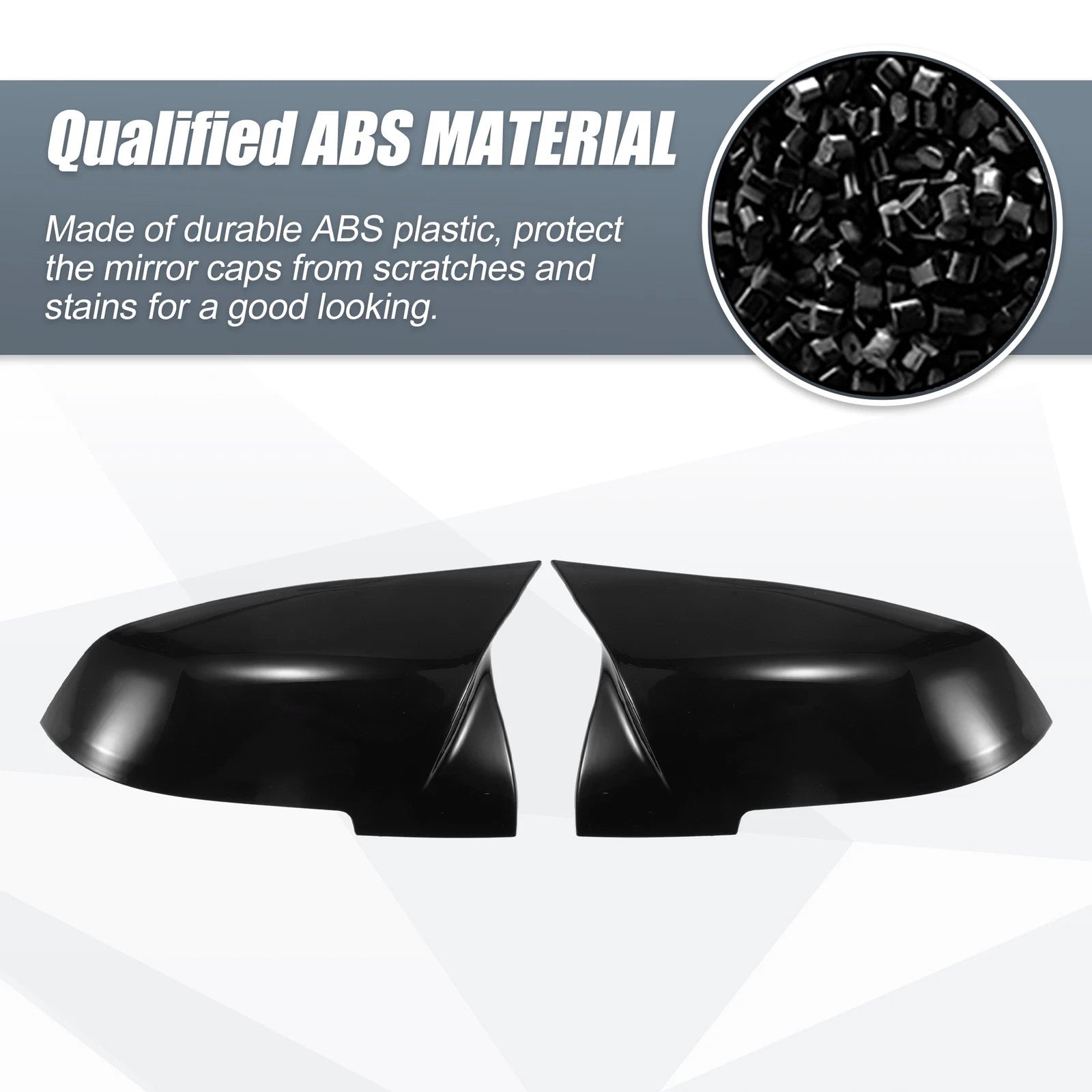 1 Pair Rearview Mirror Cover Cap Gloss Black for BMW X1 328i 125i 330i 320i 220i (2011–2019)