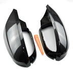 Carbon Fiber Style Side Wing Mirror Caps Covers for Audi A6/S6 C7 (2012–2018)
