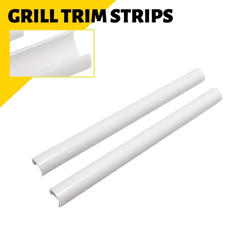 Grill Bar V Brace for BMW 3 Series F30 F31 (2012–2019) - White Trim Strips