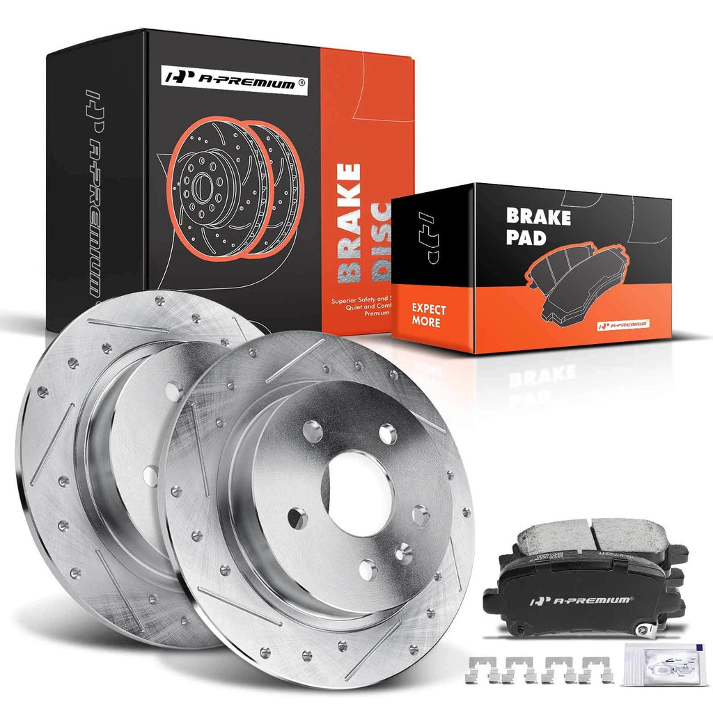 Drilled Brake Rotors & Ceramic Brake Pads for Chevrolet Malibu (2016–2023)