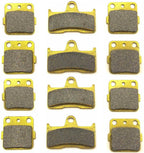 12 Front & Rear Brake Pads for Yamaha Grizzly YFM660 (2005–2008)